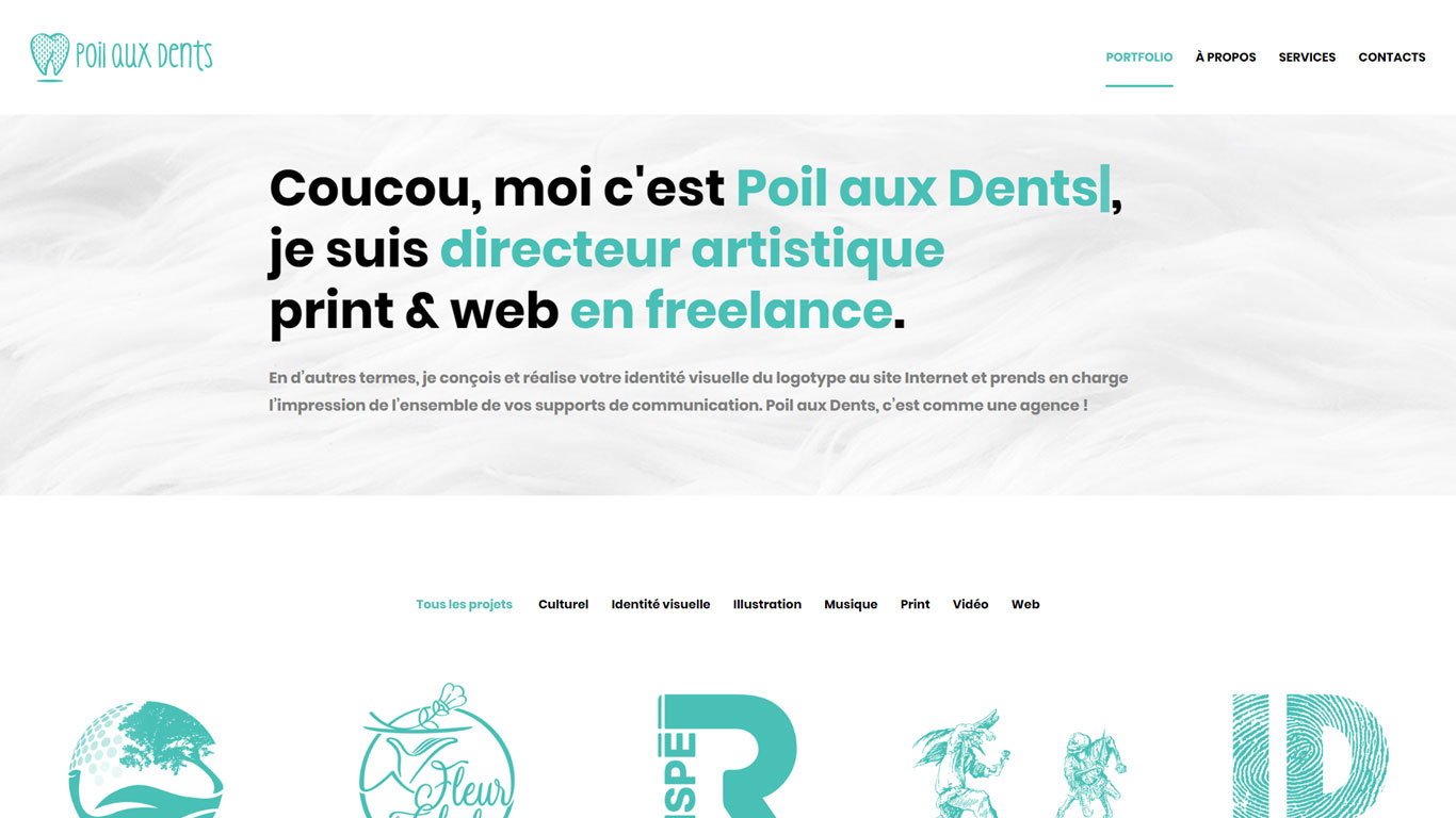 https://www.fabienrodrigues.com/Poil aux dents - directeur artistique print & web en freelance